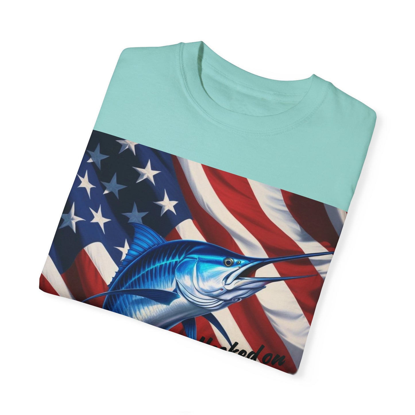 Hooked on Good Times - Unisex Patriotic Fishing T-shirt