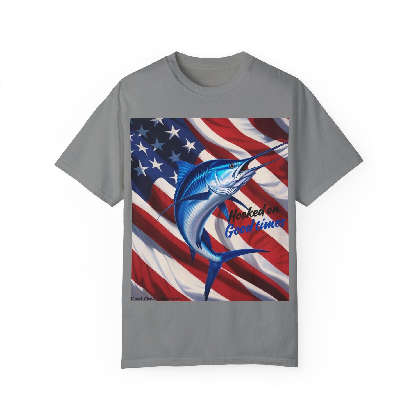 Hooked on Good Times - Unisex Patriotic Fishing T-shirt